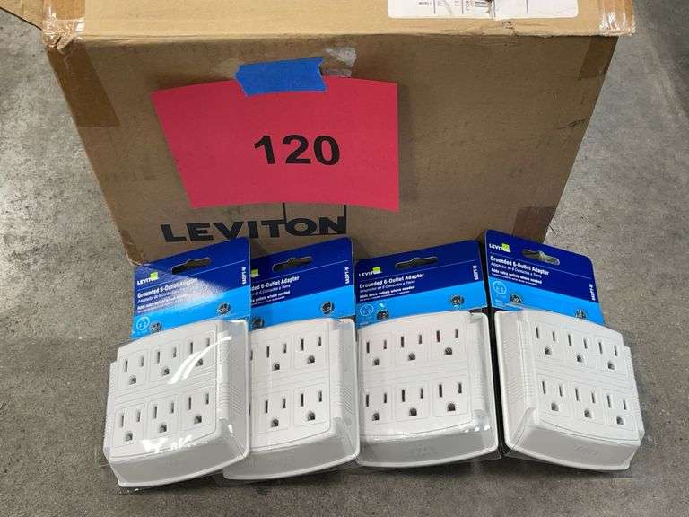 (20) LEVITON GROUNDED 6-OUTLET ADAPTERS
