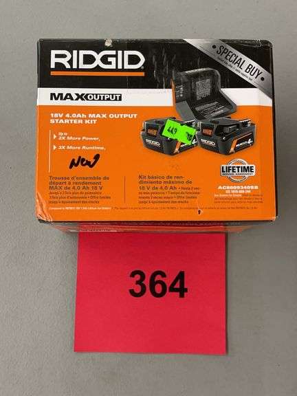 RIDGID 18V STARTER KIT IN BOX
