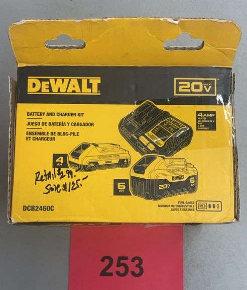 DEWALT 20V BATTERY & CHARGER KIT IN BOX