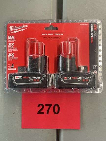 (2) MILWAUKEE M12 BATTERY PACKS