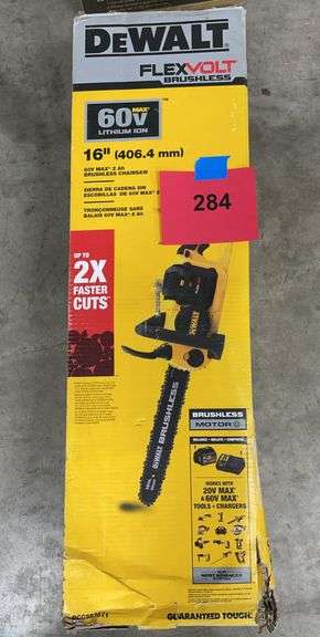 DEWALT FLEX VOLT 16" 60V MAX BRUSHLESS CHAINSAW IN BOX