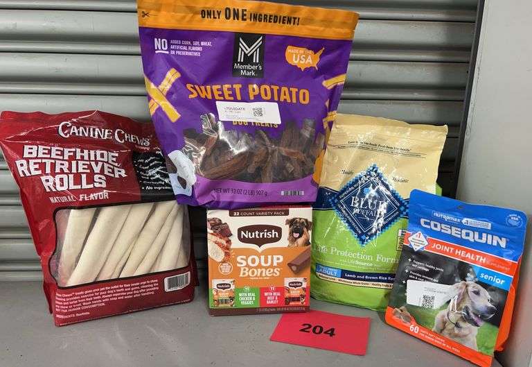 5PC DOG LOT - FOOD & TREATS