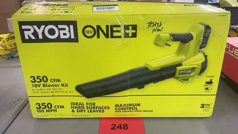 RYOBI 18V BLOWER KIT IN BOX