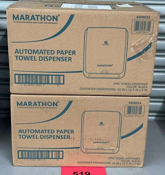 (2) MARATHON PAPER TOWEL DISPENSERS IN BOX