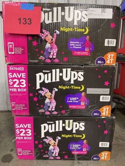 (3) BOXES OF PULL UPS SIZE 3T/4T