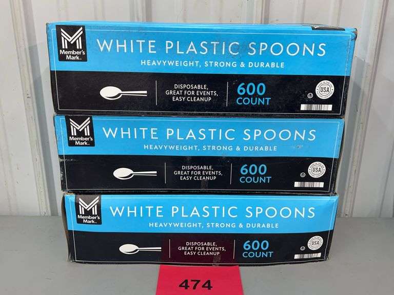 (3) BOXES OF PLASTIC SPOONS