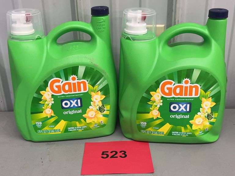 (2) JUGS OF GAIN DETERGENT