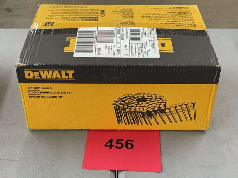 BOX OF DEWALT 15 DEGREE COIL NAILS