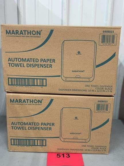 (2) MARATHON PAPER TOWEL DISPENSERS IN BOX