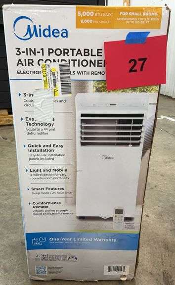 MIDEA 3-IN-1 PORTABLE AIR CONDITIONER IN BOX