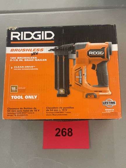RIDGID 18V 2-1/8" BRAD NAILER IN BOX