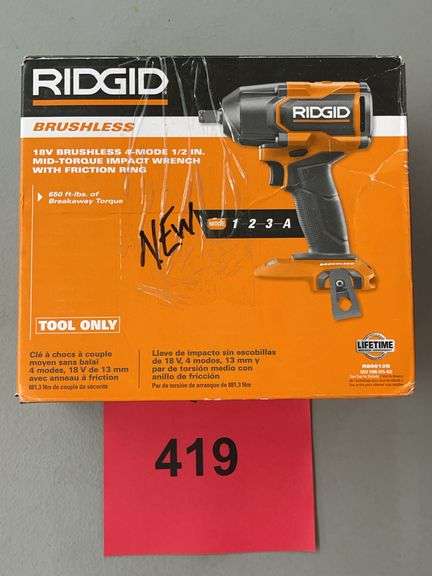 RIDGID 18V 1/2" IMPACT WRENCH IN BOX