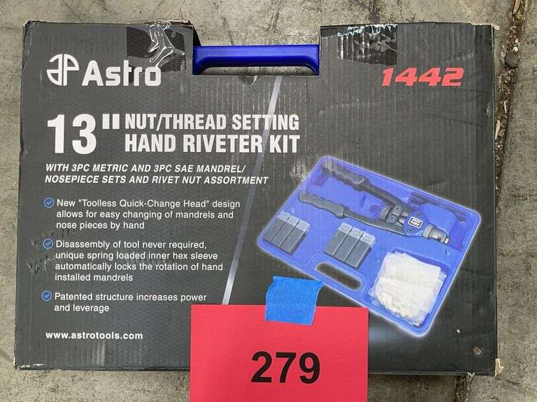 ASTRO 13" NUT/HEAD SETTING HAND RIVETER KIT IN BOX