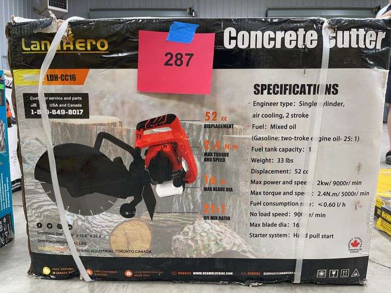 LAND HERO CONCRETE CUTTER IN BOX