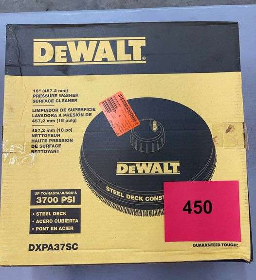 DEWALT 18" PRESSURE WASHER SURFACE CLEANER IN BOX
