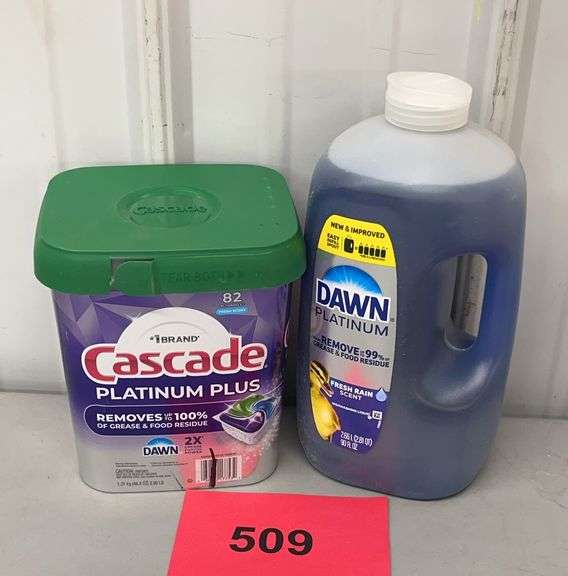 2PC DISH LOT - DISHWASHER PACS & DISH SOAP