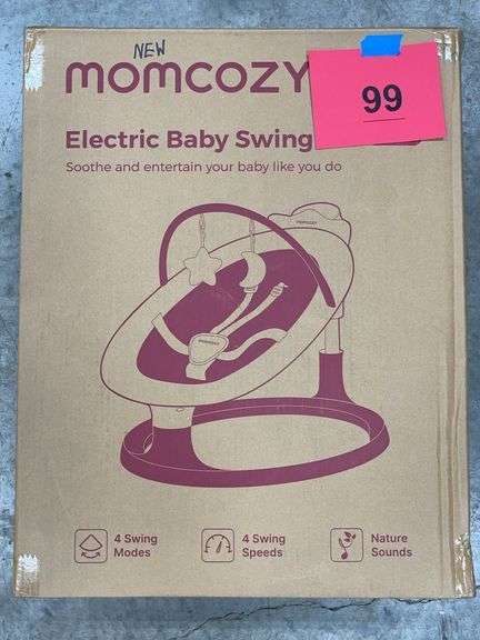 MOMCOZY ELECTRIC BABY SWING IN BOX