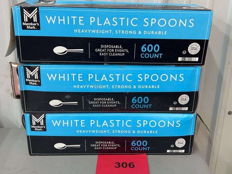 (3) BOXES OF PLASTIC SPOONS