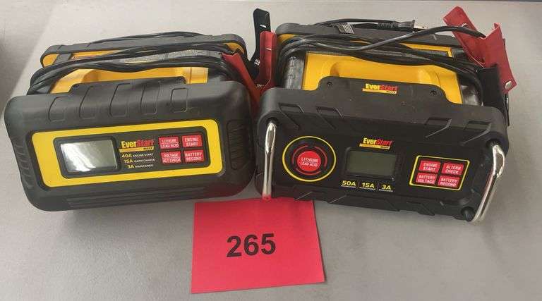 (2) EVERSTART BATTERY CHARGERS