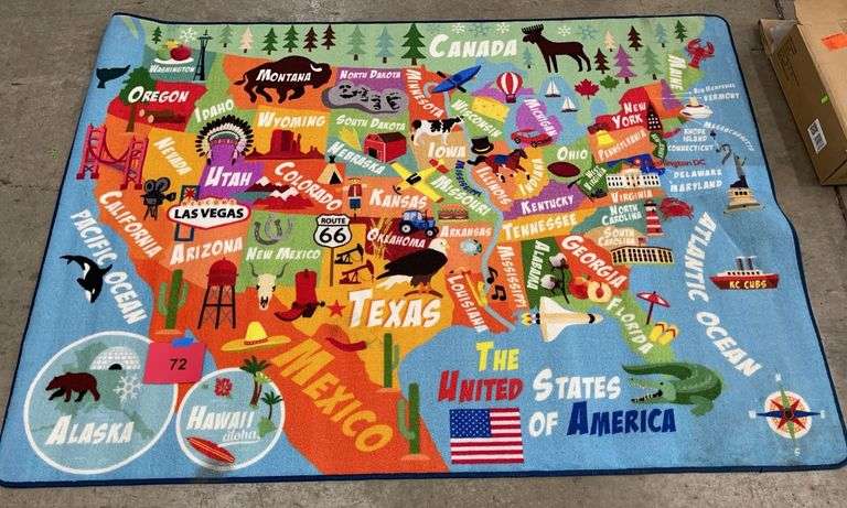 USA MAP RUG