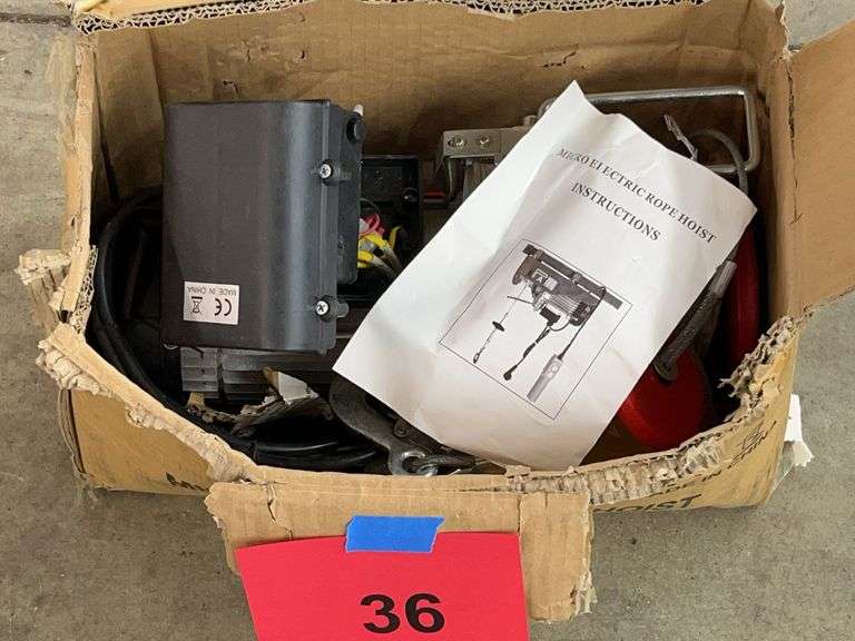 MICRO ELECTRIC ROPE HOIST IN BOX
