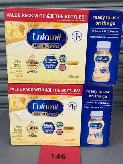 (2) BOXES OF ENFAMIL READY FEED BOTTLES
