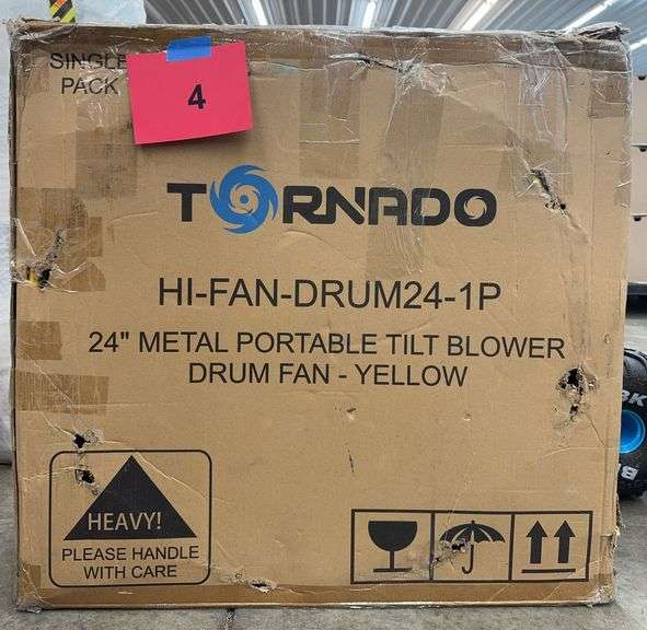 TORNADO 24" PORTABLE TILT BLOWER DRUM FAN IN BOX