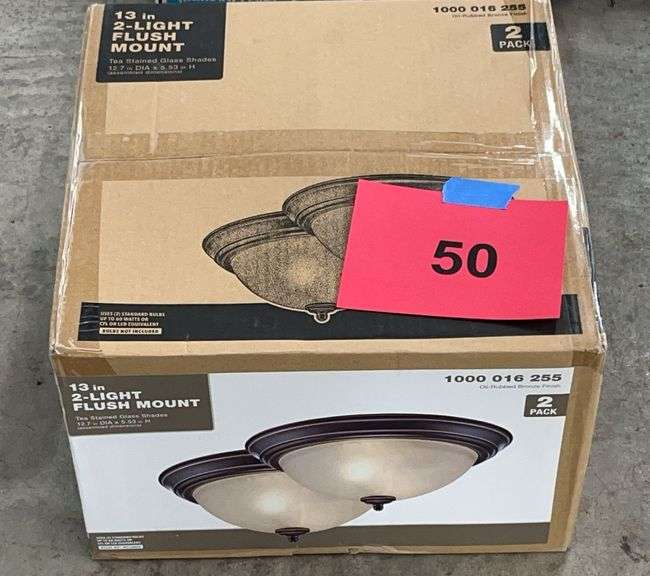 2-LIGHT FLUSH MOUNTS IN BOX