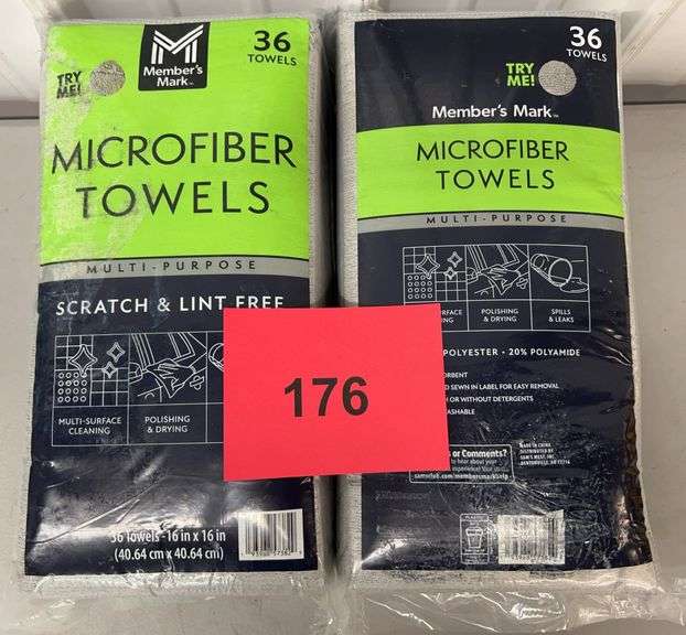 (2) PACKS OF MICROFIBER TOWELS