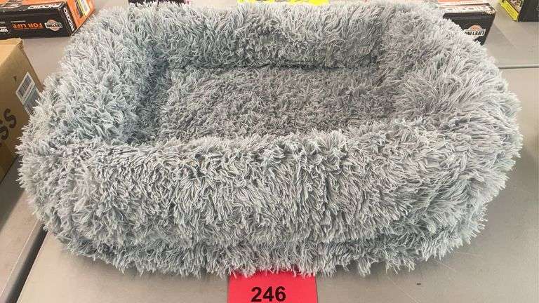 GREY PET BED