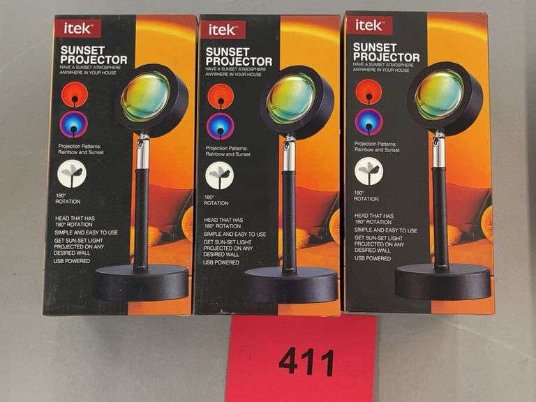 (3) ITEK SUNSET PROJECTOR LAMPS IN BOX