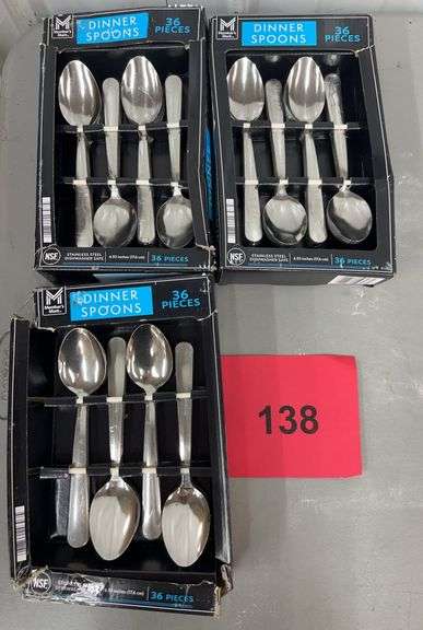 (3) BOXES OF STAINLESS SPOONS