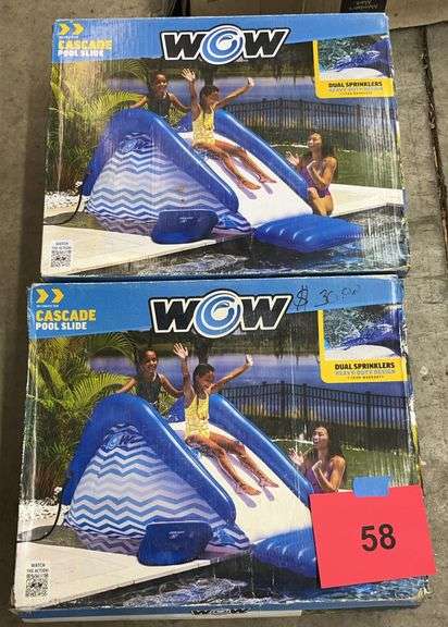 (2) WOW CASCADE POOL SLIDES IN BOX