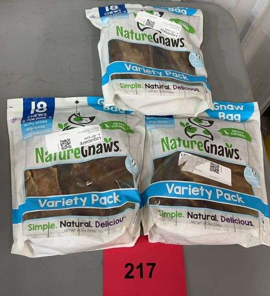(3) PACKS OF DOG TREATS