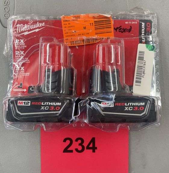 (2) MILWAUKEE M12 BATTERY PACKS