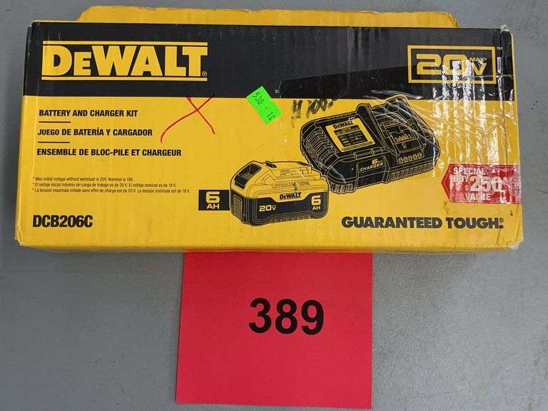 DEWALT 20V BATTERY & CHARGER KIT IN BOX
