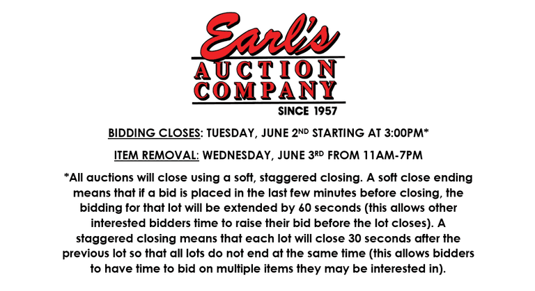 ENDS TUESDAY! ONLINE AUCTION 5/31-6/2 (PINK)