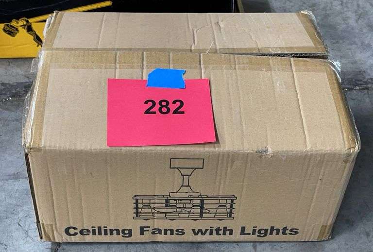 CEILING FAN W/ LIGHTS IN BOX