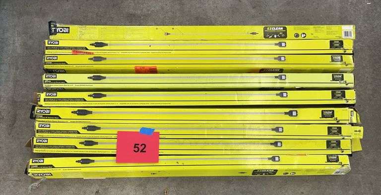 (9) RYOBI EZ CLEAN EXTENSION WANDS IN BOX