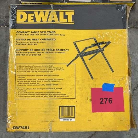 DEWALT COMPACT TABLE SAW STAND IN BOX