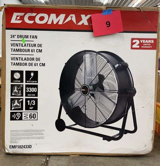 ECOMAX 24" DRUM FAN IN BOX