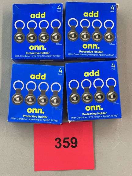 (4) BOXES OF ONN AIRTAG PROTECTIVE HOLDERS