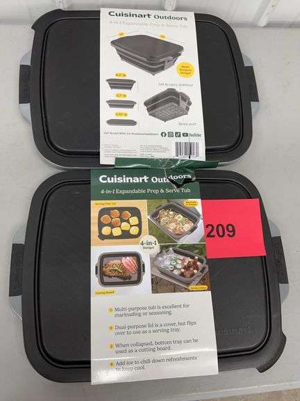 (2) CUISINART PREP & SERVE TUBS