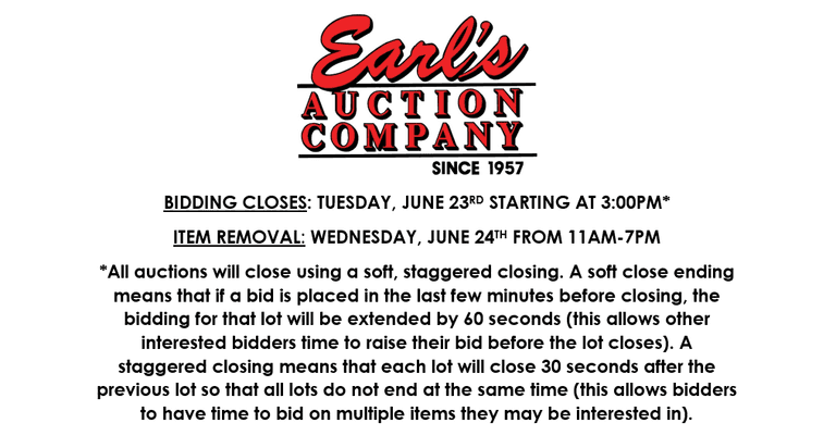 ENDS TUESDAY! ONLINE AUCTION 6/21-6/23 (ORANGE)