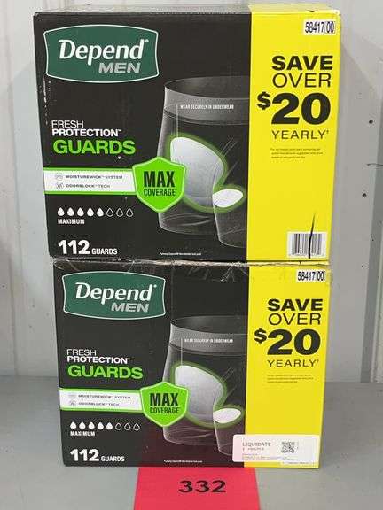 (2) BOXES OF MENS GUARDS