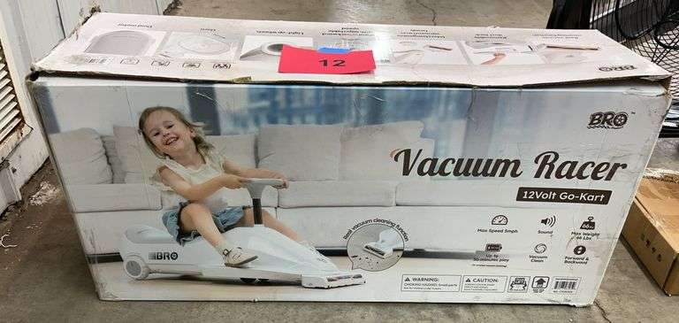 KIDS VACUUM GO KART RIDE ON IN BOX