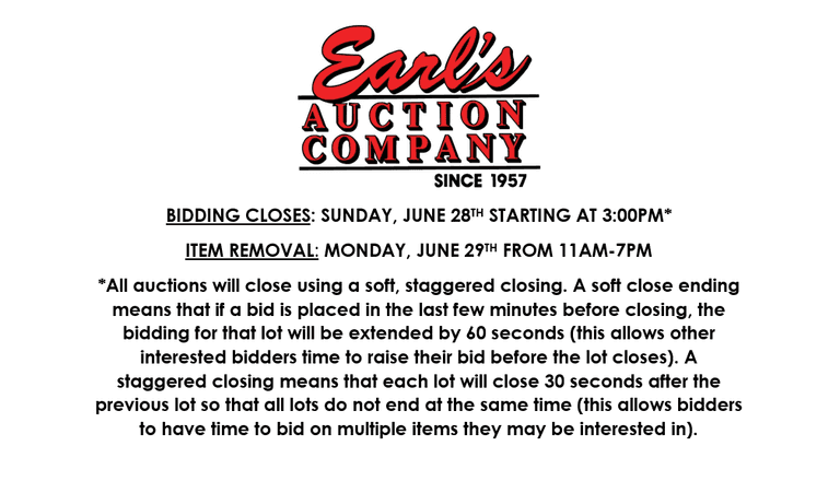 ENDS SUNDAY! ONLINE AUCTION 6/25-6/28 (BLUE)