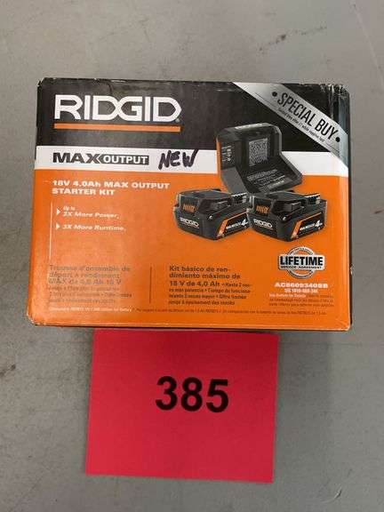 RIDGID 18V STARTER KIT IN BOX