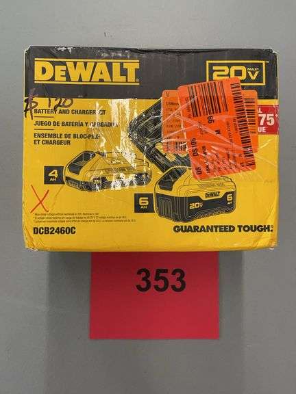 DEWALT 20V BATTERY & CHARGER KIT IN BOX