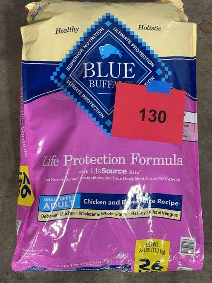 26LB BAG OF BLUE BUFFALO DOG FOOD